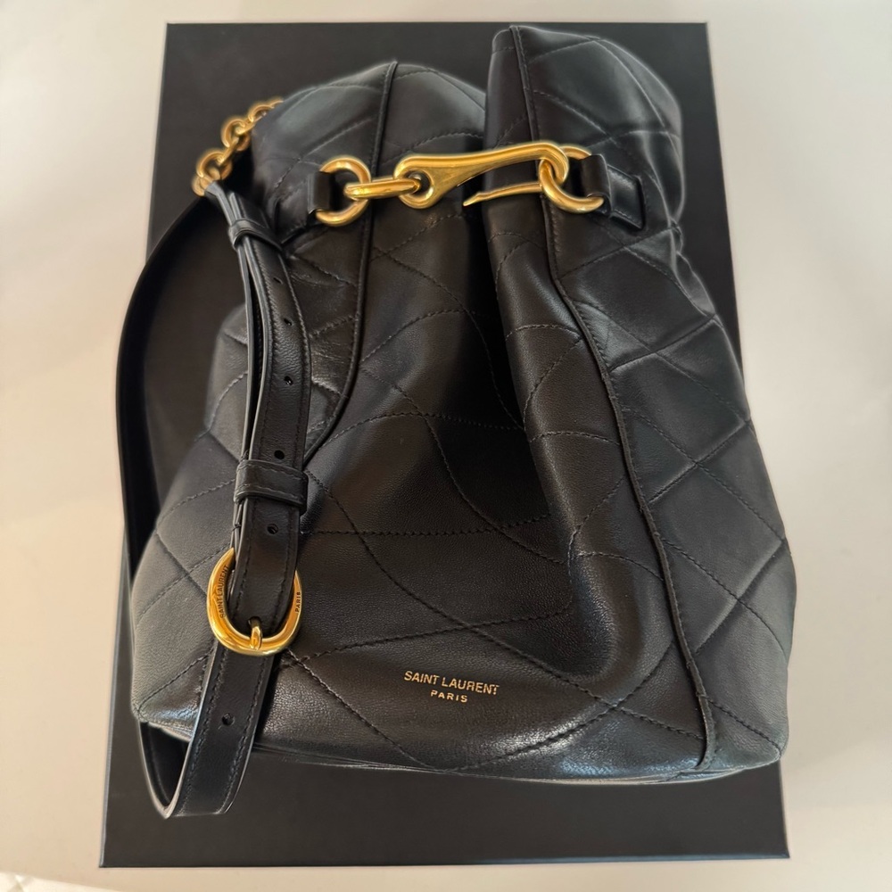 Authentic Saint Laurent Le Maillon Hook Bucket Bag- pre-owned